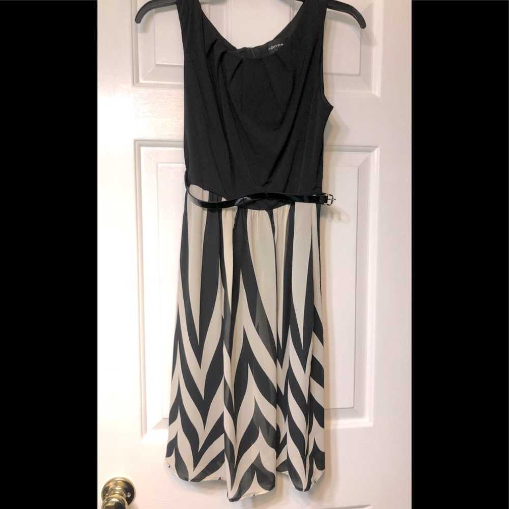 Black Chevron Dress
